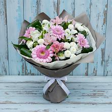 Букет цветов из:  Герберы, Альстромерии и Хризантемы #REPLACE_PRED# Явасе