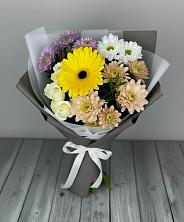 Букет цветов из:  Розы, Герберы и Хризантемы в Явасе