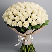 Букет 101 беля роза Белоснежка в Явасе