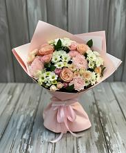 Букет цветов из:  Гвоздики, Розы и Хризантемы в Явасе