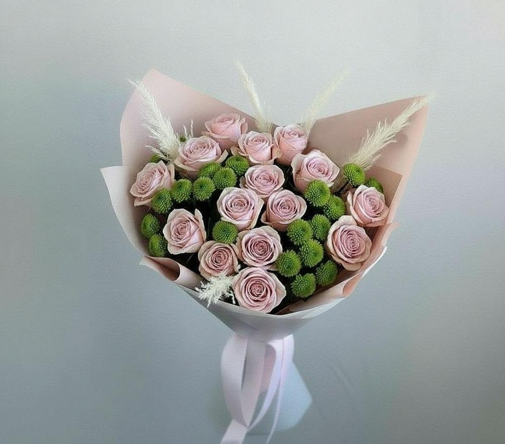 Букет цветов из: Розы и Хризантемы в Явасе