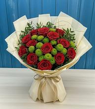 Букет цветов из:  Розы и Хризантемы в Явасе