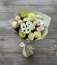 Букет цветов из:  Альстромерии, Розы и Хризантемы в Явасе