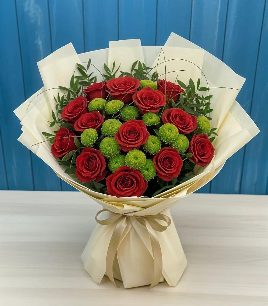 Букет цветов из: Розы и Хризантемы в Явасе